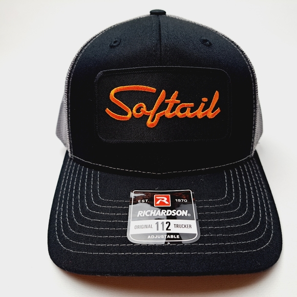 Softail Harley Richardson 112 Trucker Embroidered Patch Mesh Snapback Cap H… - Picture 2 of 4